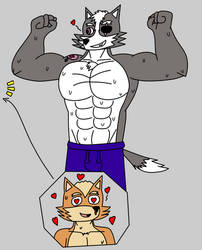 Wolf x Fox Muscles by ameth18