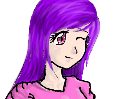 Purple Hair Anime Girl By Pehlx94 On Deviantart