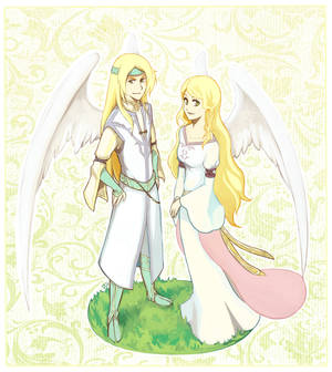 White Prince and Princess by Mizutori