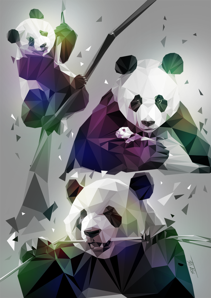 Pandas LowPoly