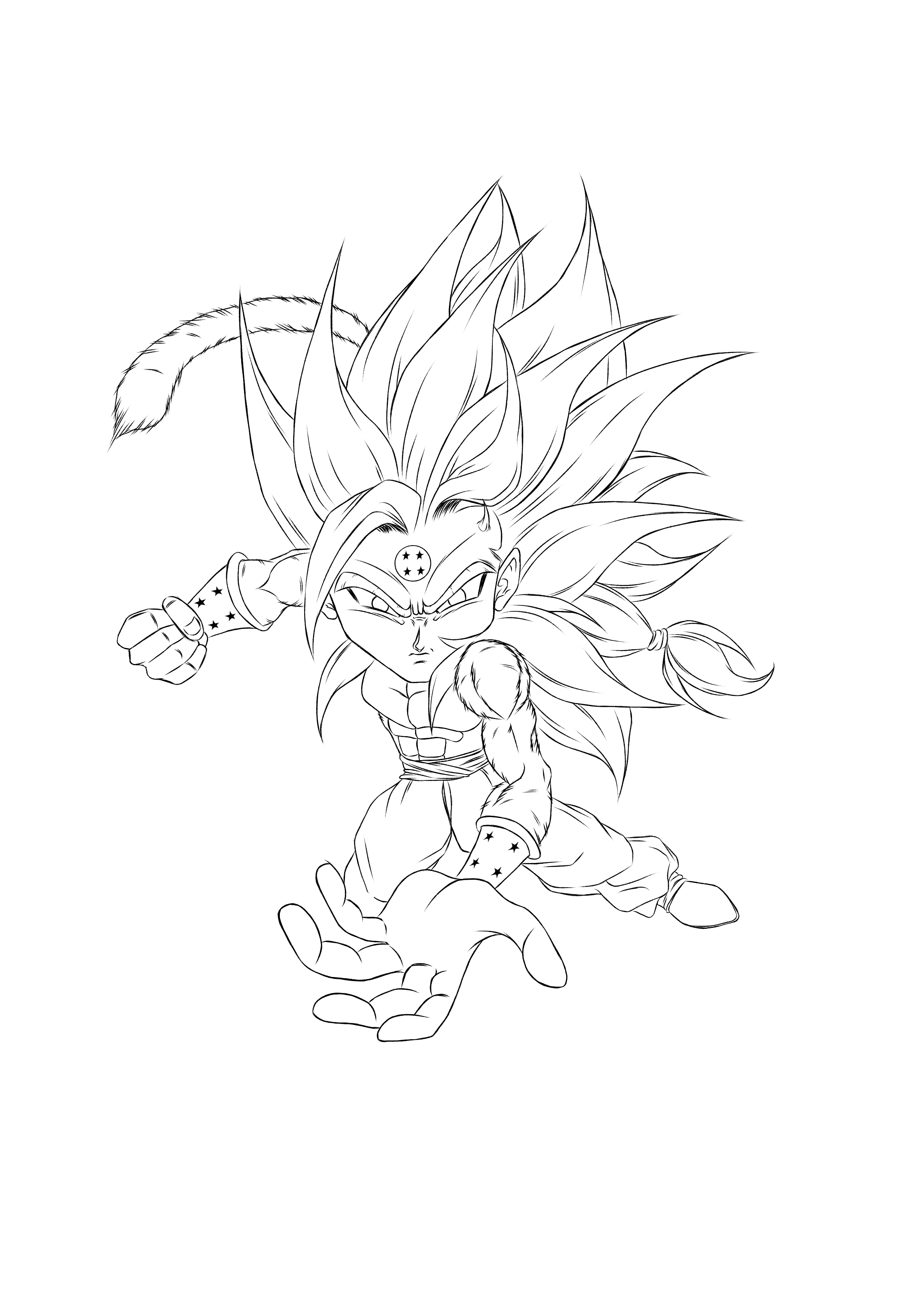 Goku SSJ Chibi (Dragon Ball Z) para colorir by PoccnnIndustriesPT on  DeviantArt