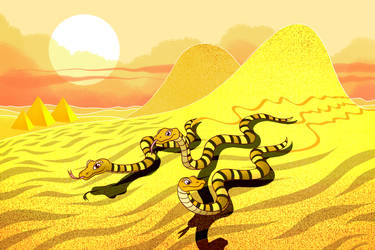 Yellow Desert Snakes