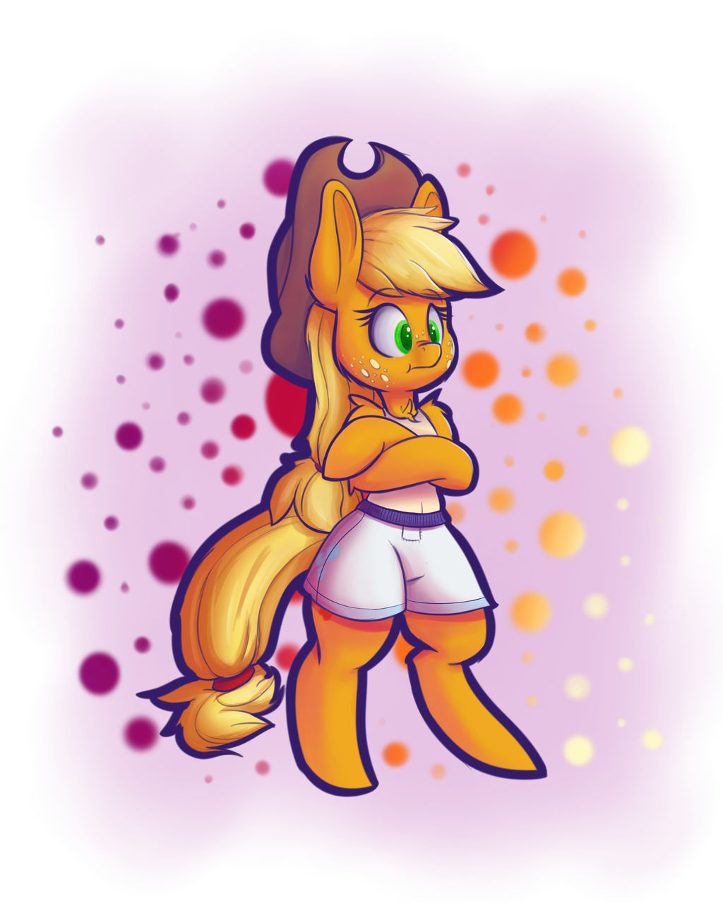 Applejack in trunks