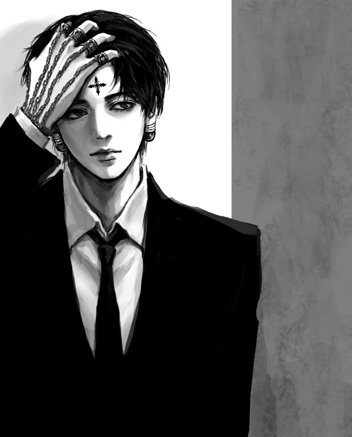 Chrollo Black And White Wallpaper - Wordsmith Wallpaper
