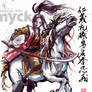 Girl Samurai on Horse