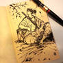 Sketchbook, sketching samurai