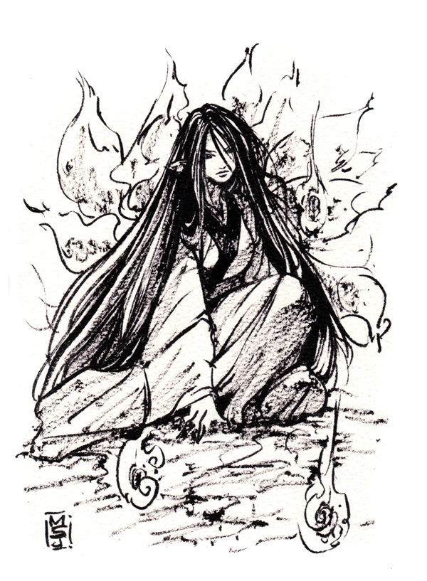 Kyuubi ink sketch