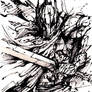 Armored warrior ink sketch