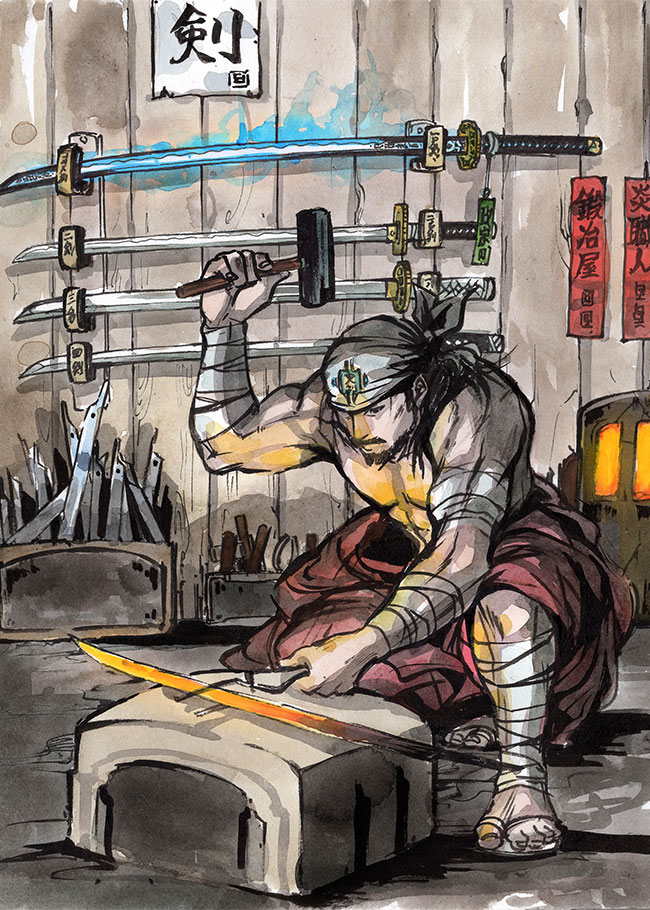 Blacksmith for Samurai card game by MyCKs