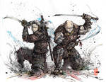 Samurai Duo - Geralt and Letho