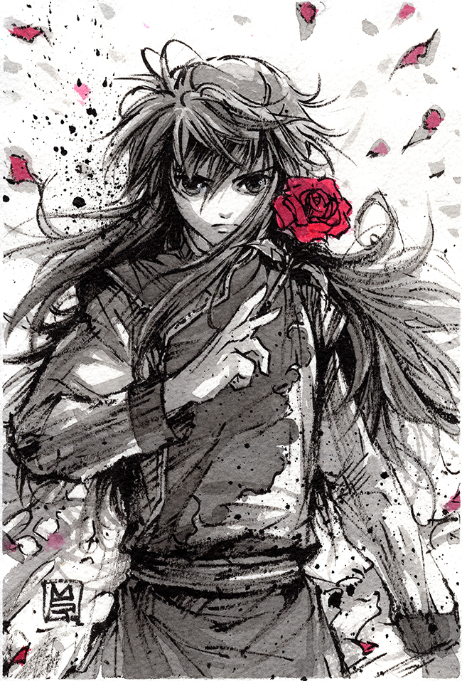 Kurama Ink sketch from Yu Yu Hakusho