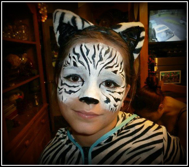 Zebra Face Paint