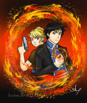 Day 09: Roy Mustang and Riza Hawkeye