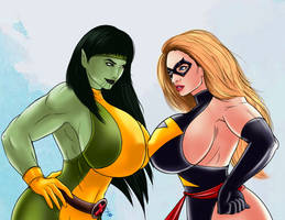 Miss Marvel vs Phy, commission open 