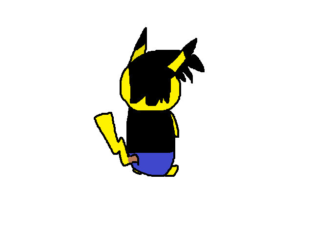 Pikachu Rear View Pikachu2019walking(back) by CartoonyPikachu on DeviantArt