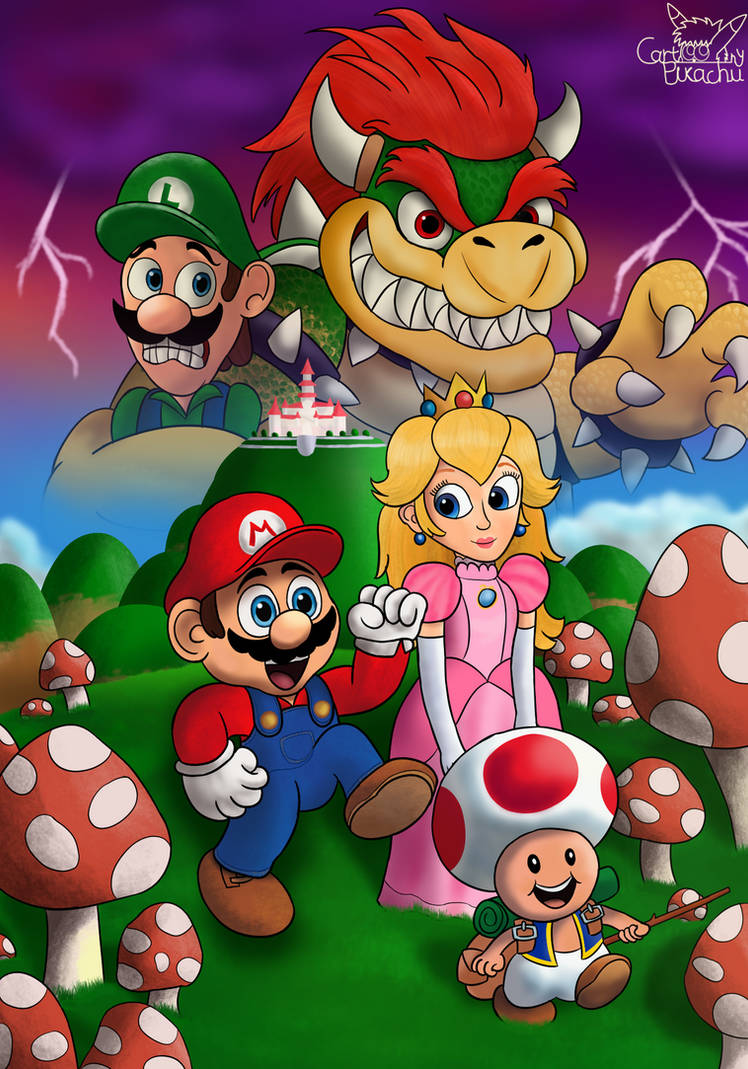 Mario Cartoon Deviantart Super Mario Movie by CartoonyPikachu on DeviantArt