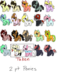 Dirt Cheap 2 Point Pony Adopts (Open)