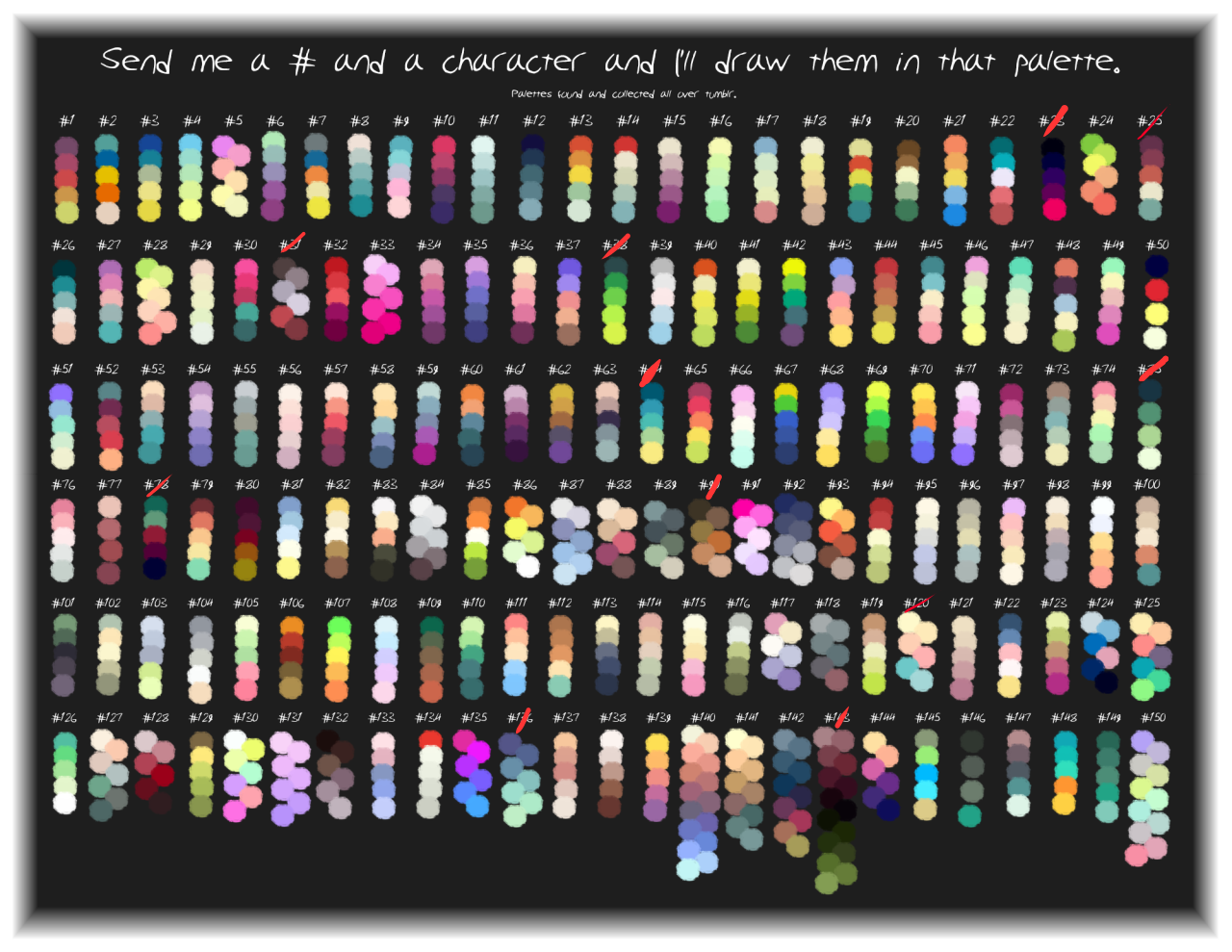 150 Color Palette Adopts by MissCotter on DeviantArt