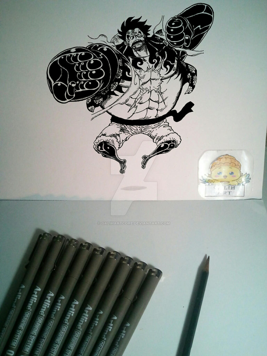 Drawing Luffy Gear 4 From One Piece By Galihartcore On Deviantart Drawing Luffy Gear 4 From One Piece By Galihartcore On Deviantart