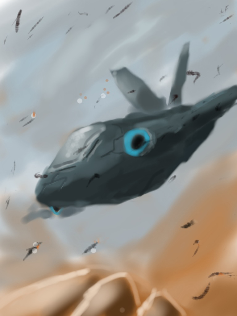 Sci fi jet sketch