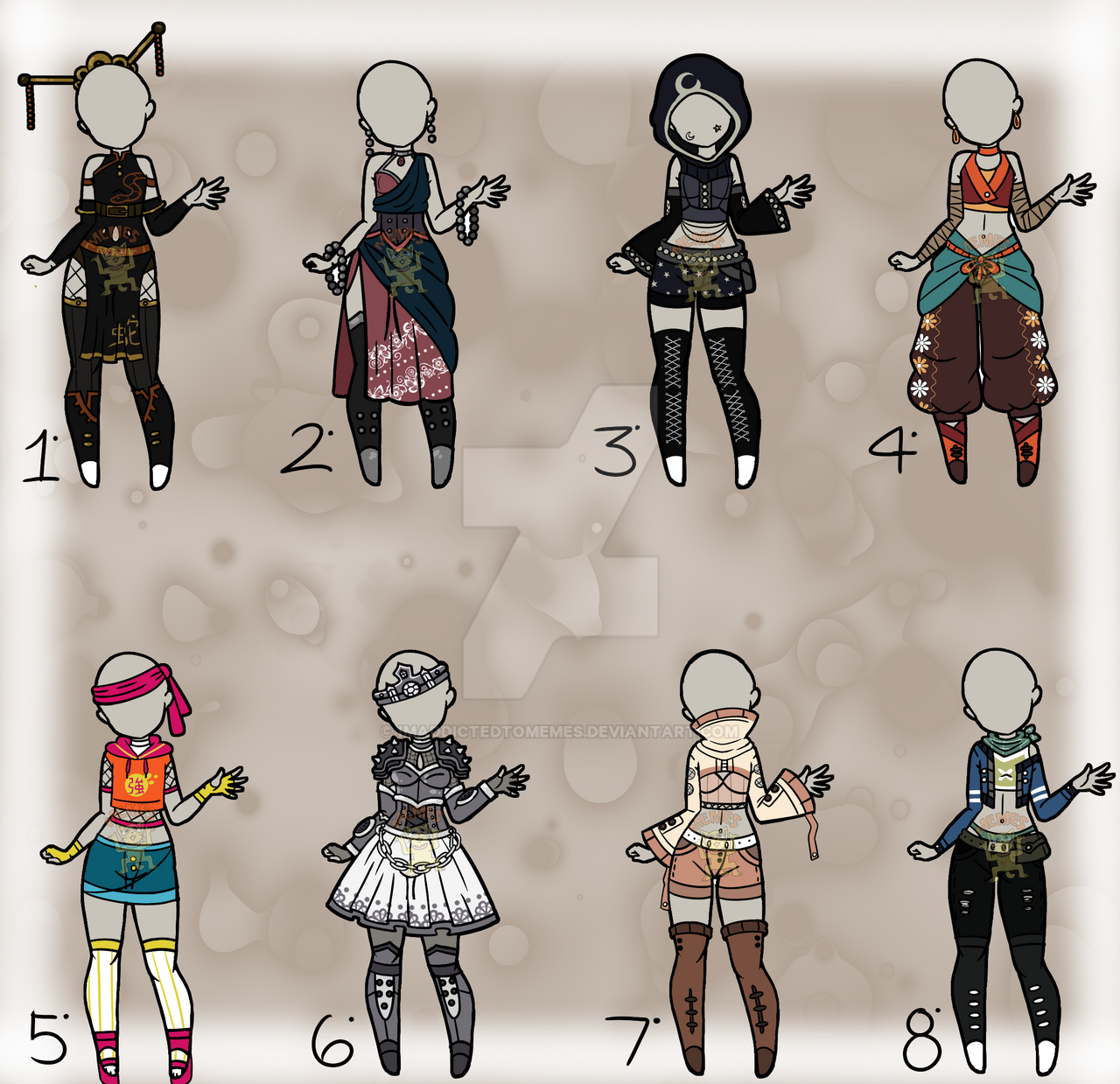 BLACK FRIDAY SALE] Female Battle Outfities by Imaddictedtomemes on  DeviantArt