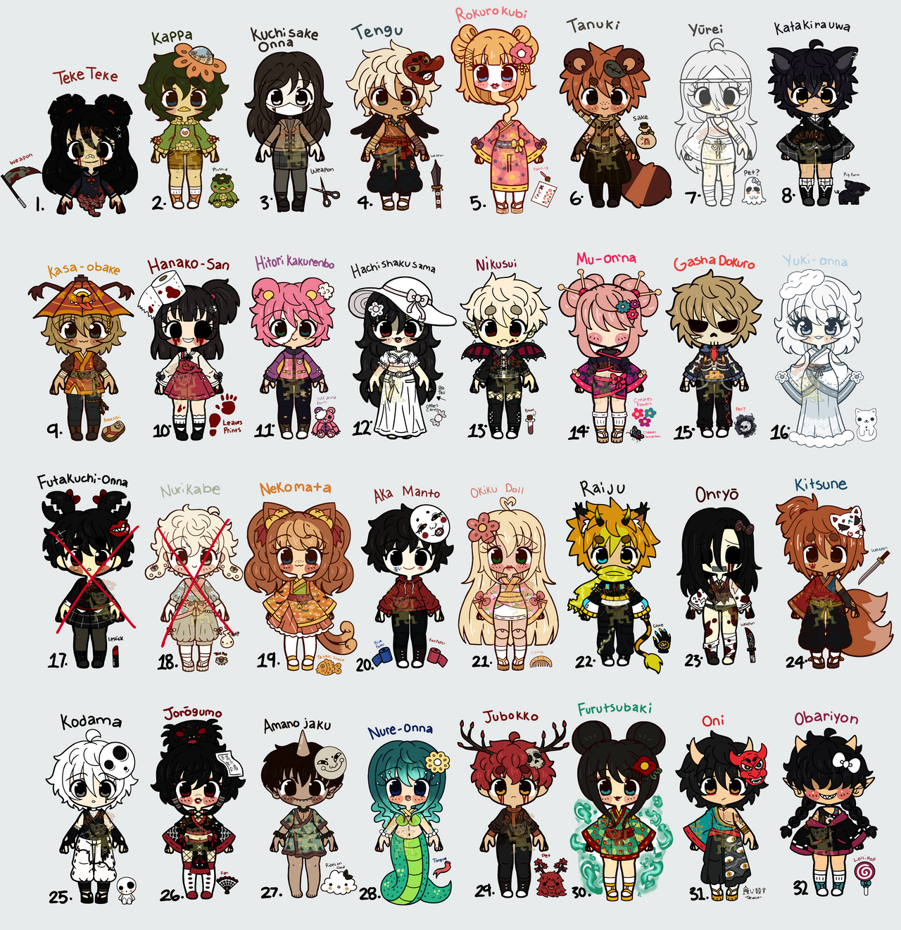 (closed) Japanese Urban Legends by Imaddictedtomemes on DeviantArt