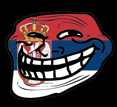 Trollface with the flag of Serbia by markpro96 on DeviantArt
