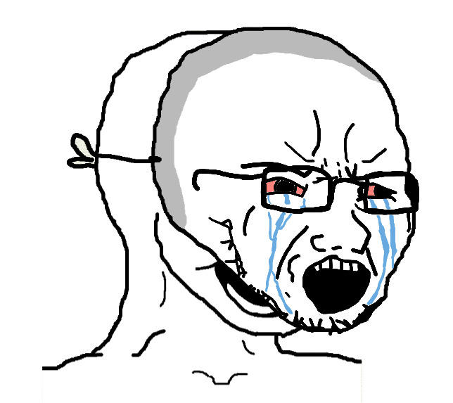 Wojak smug with soyjak crying mask by markpro96 on DeviantArt