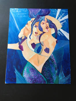 Mermaid Realistic Cubism