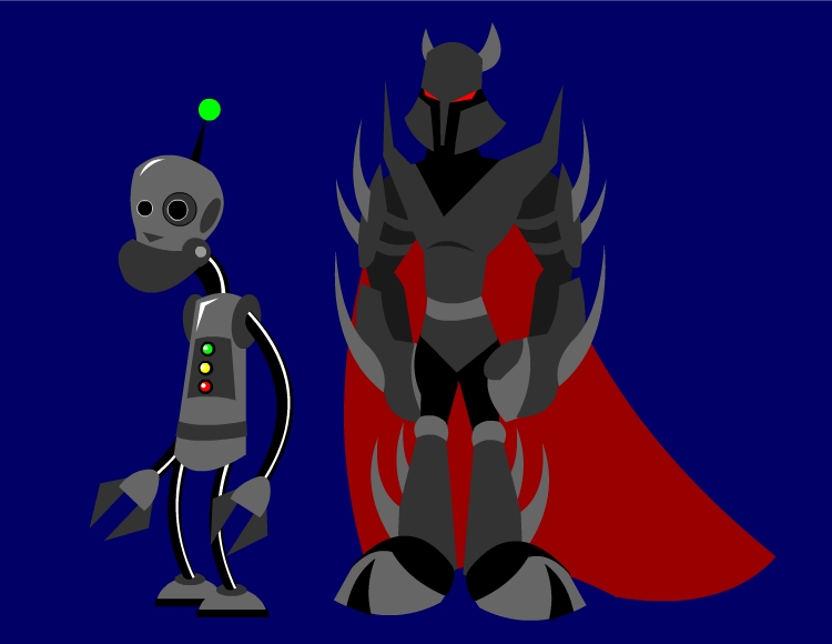 Robot and Evil Lord by LegendaryFrog on DeviantArt