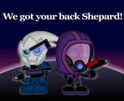 Mass Effect: Chibi Garrus and Tali