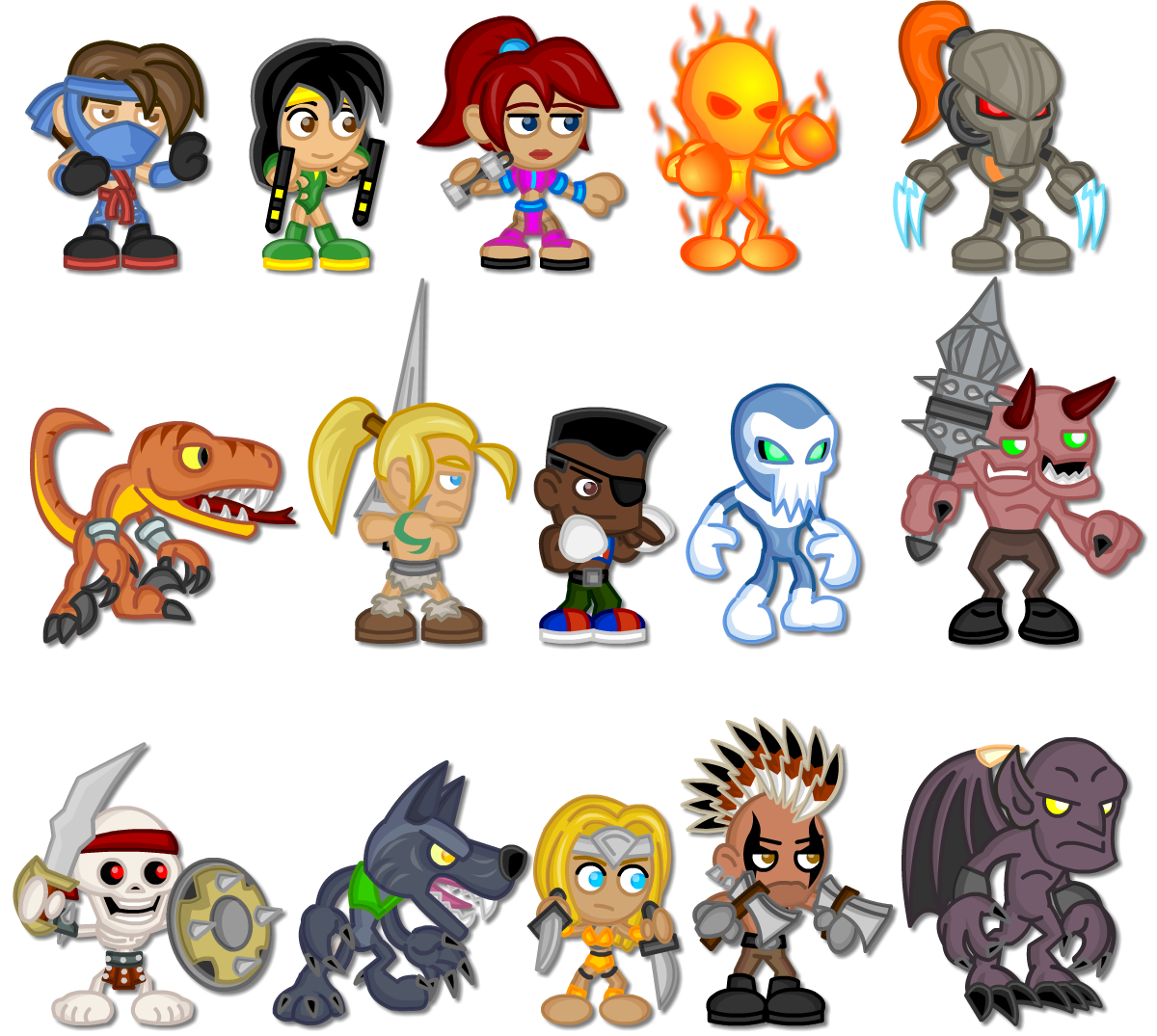 Classic Killer Instinct Chibis by LegendaryFrog