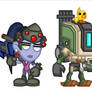 Overwatch Chibis: Widowmaker, Bastion, Roadhog