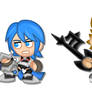 Kingdom Hearts Chibis: Aqua, Roxas, Namine