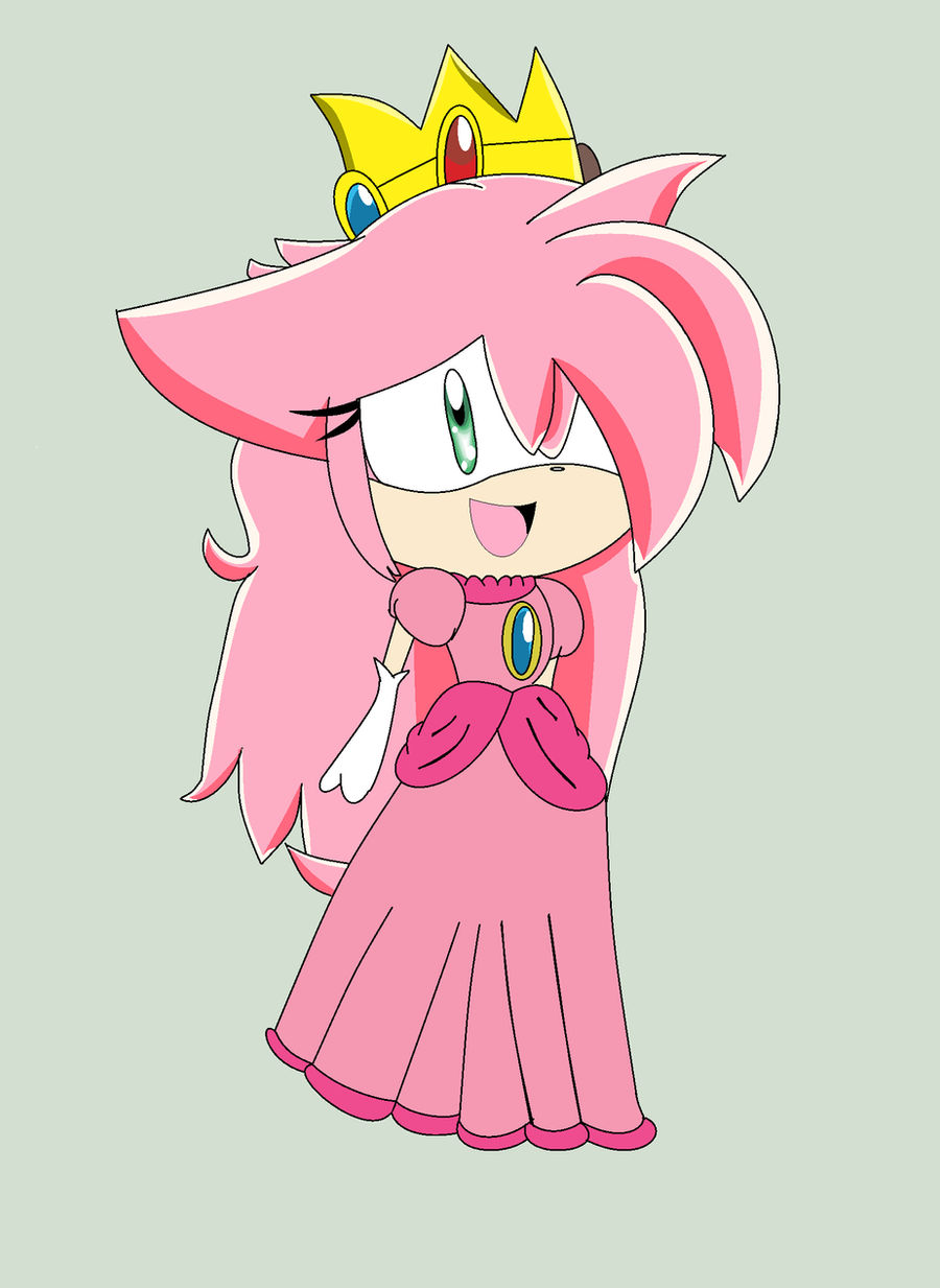 Amy Rose as Princess Peach