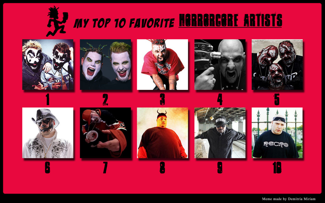 My Top 10 Favorite Horrorcore Artists by Pain3hril1er on DeviantArt