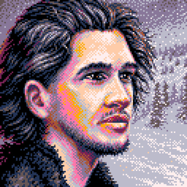 Pixel-art - 'Snowy day' (pico-8) by jokov