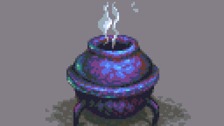 Pixelart small Cauldron sprite