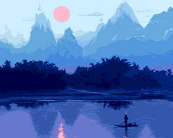 Pixel art landscape - inspiration