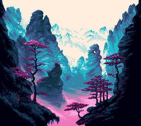 Pixel art landscape - extensa