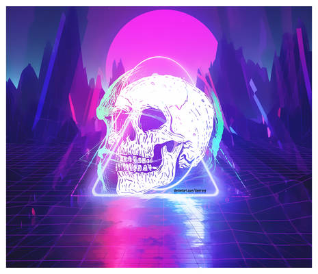 Retrowave Skull