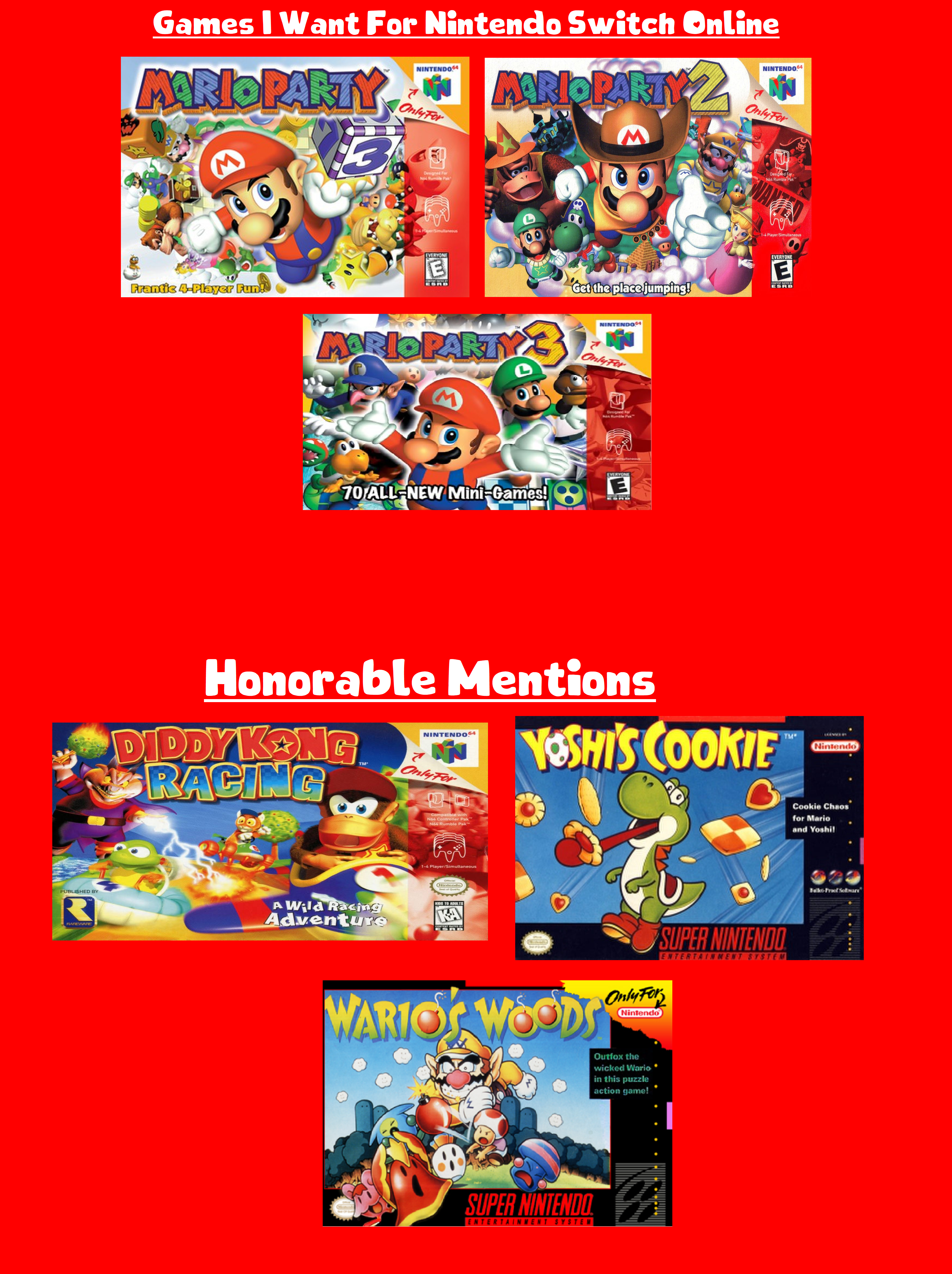 More Games I Want For Nintendo Switch Online by Mario McFly on