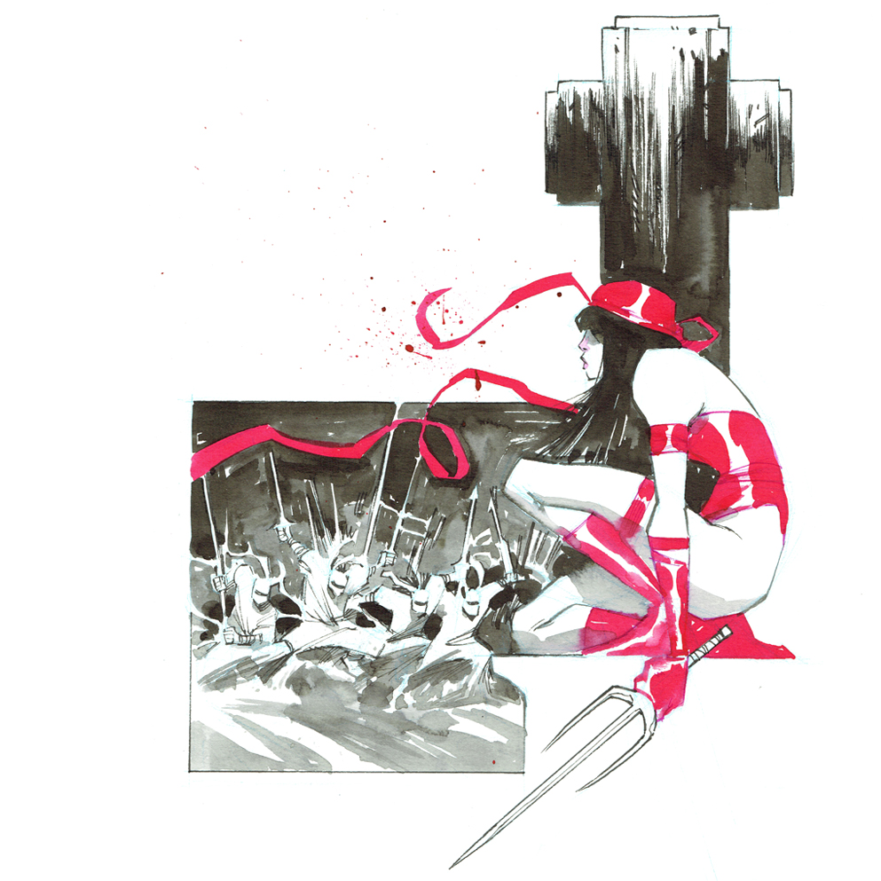 Inktober. Elektra by nelsondaniel
