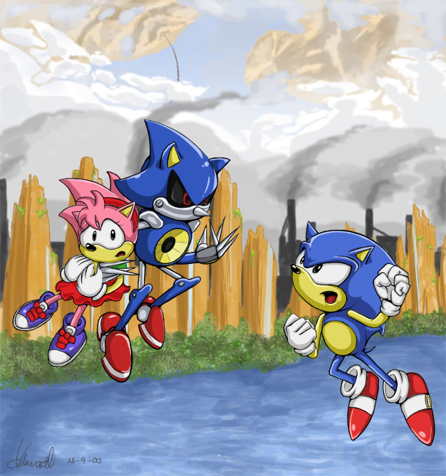 Metal Sonic VS Sonic the Hedgehog Mr.Sheogorath - Illustrations