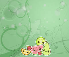 Kawaii Fruits Wallpaper 2