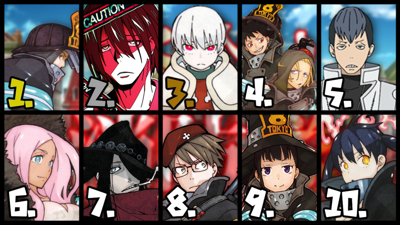 Top 10 Favorite Fire Force Characters And Why by