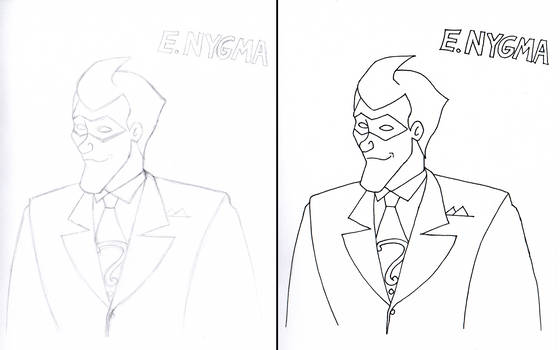 The return of E. Nygma (sketch/lineart)