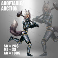 {OPEN} AUCTION/ADOPTABLE AnthroHammerGirl by Dissunder