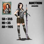 {OPEN} AUCTION Adoptable Swordsgirl2 by Dissunder