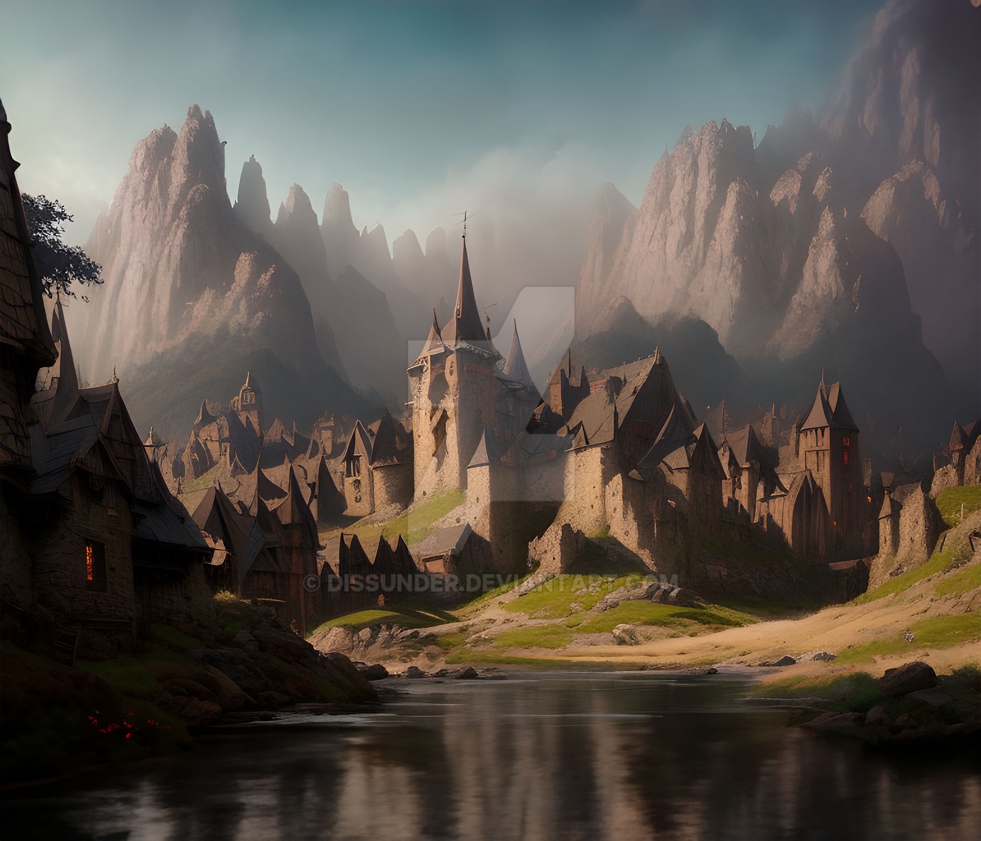 Fantasy Setting Medieval fantasy world landscape 2 by Dissunder on DeviantArt